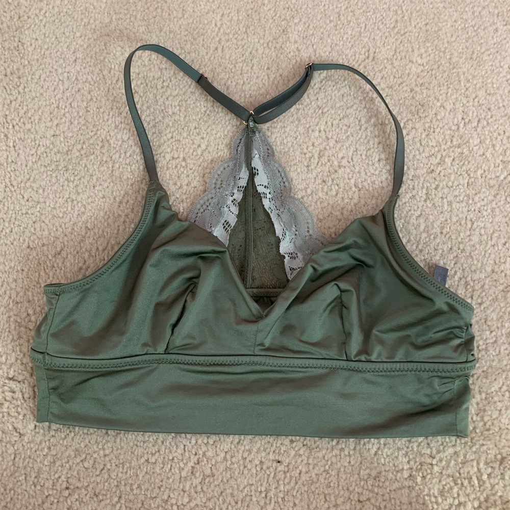 Olive green bra